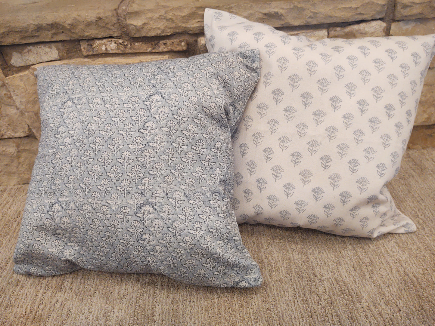 Blue Daisy Pillow Cover