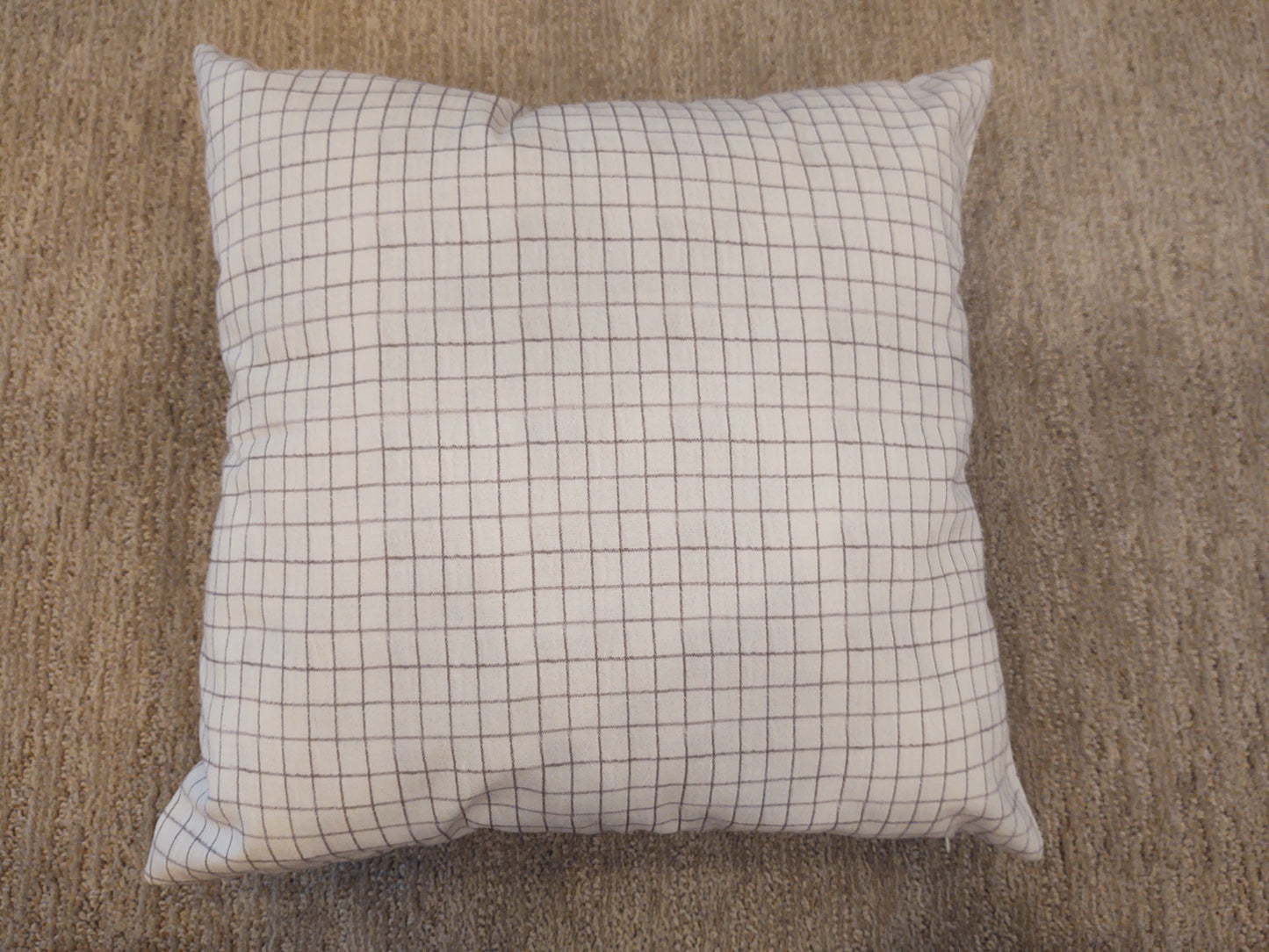Brown Grid Pillow Cover