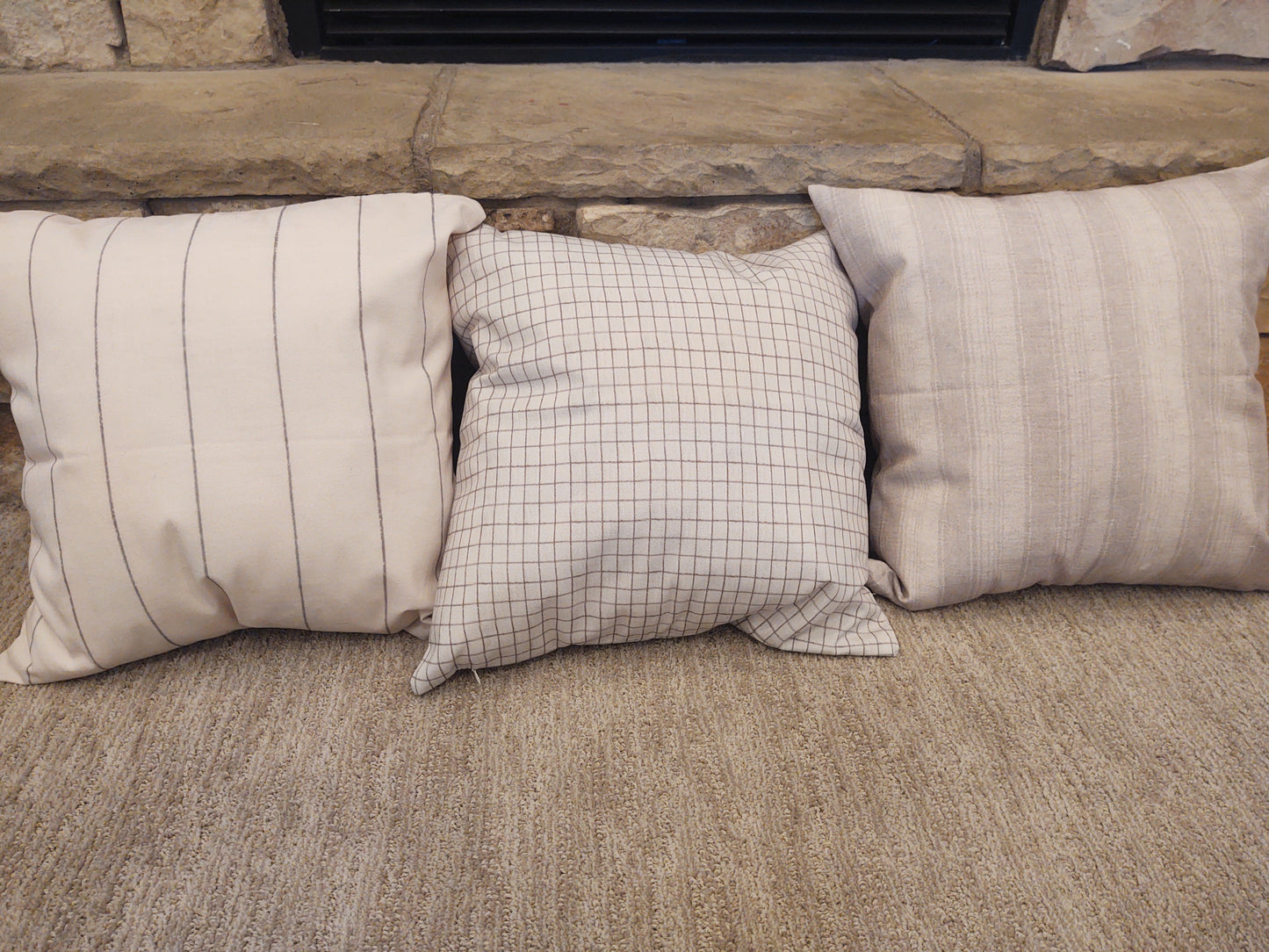 Brown Stripe Pillow Cover