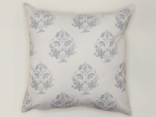 Blue/Gray Baroque Pillow Cover