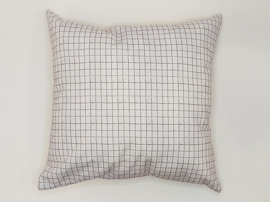 Brown Grid Pillow Cover